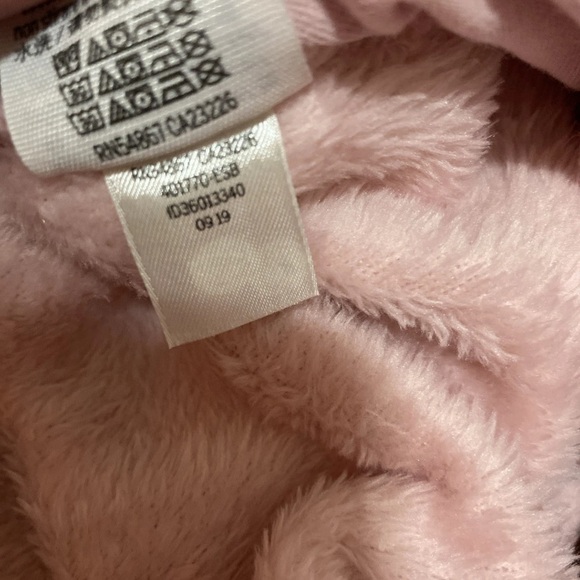 PINK VICTORIAS SECRET xsmall small HEARTS PLUSH TEDDY ONE PIECE HOODIE PAJAMA - Picture 6 of 6